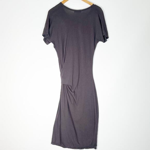 Front Row Shop Grey Twist-front Tee T-shirt Shirt Dress - Picture 7 of 12
